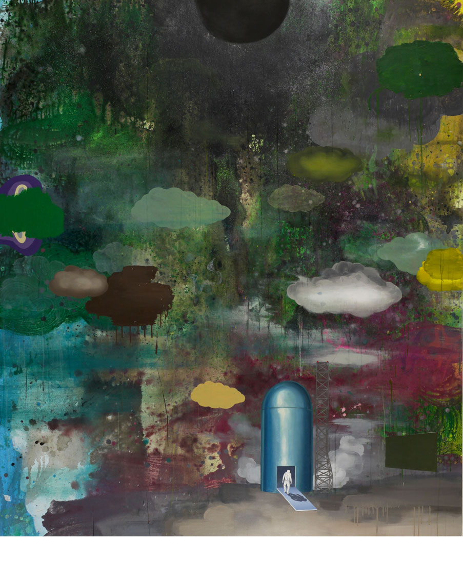 Painting by artist David Huffman titled Black Hole
