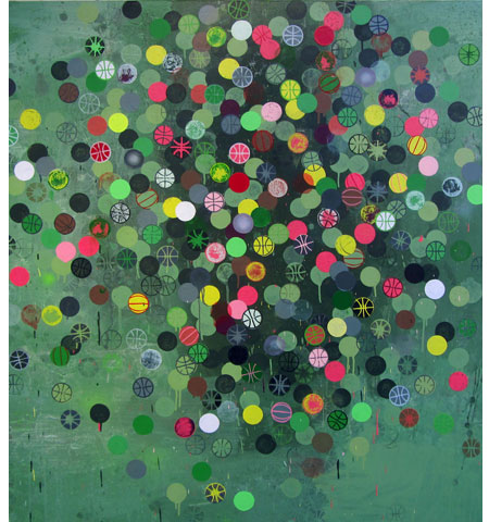 Painting by artist David Huffman titled Psychshack