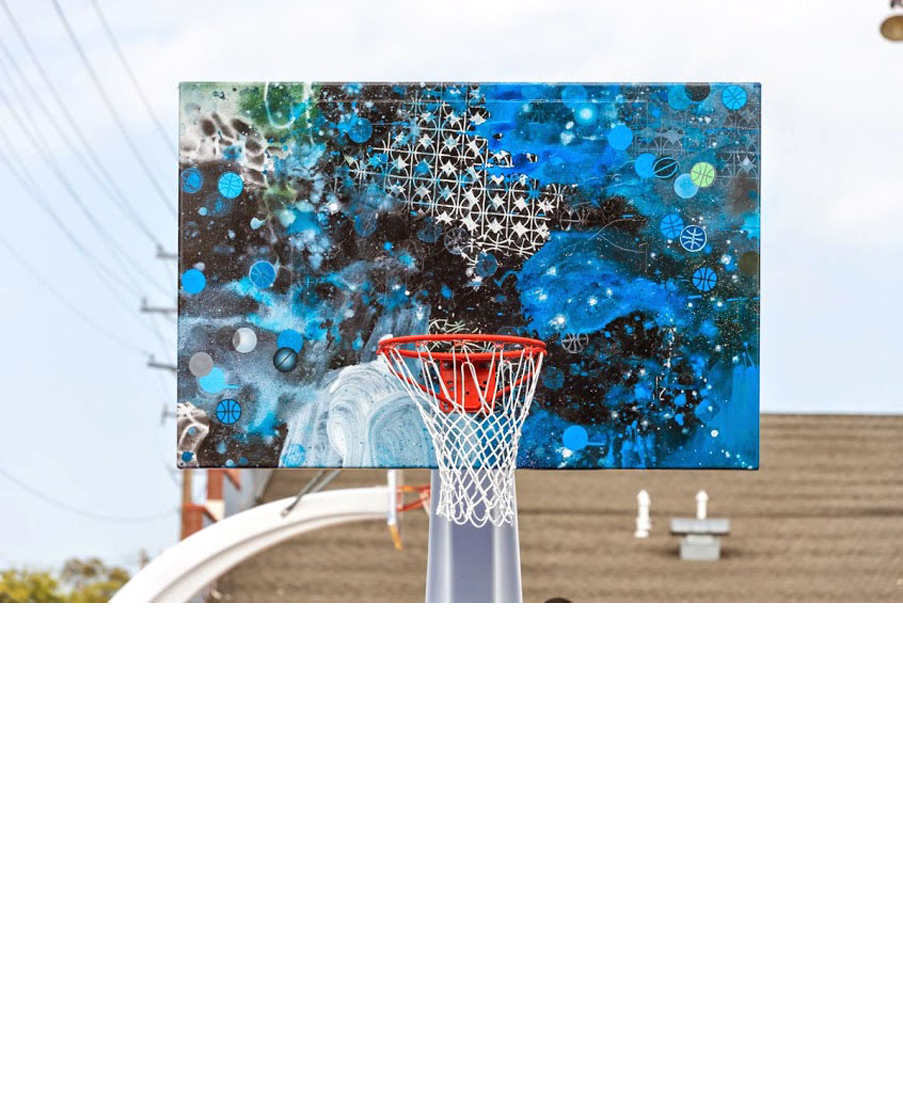 Memphis Grizzlies Howze Park Backboards Project, backboard by artist David Huffman