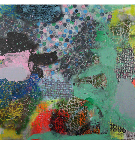 David Huffman painting titled Double Jump