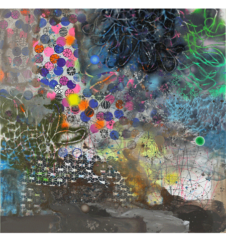 David Huffman painting titled Dragqueen Blues