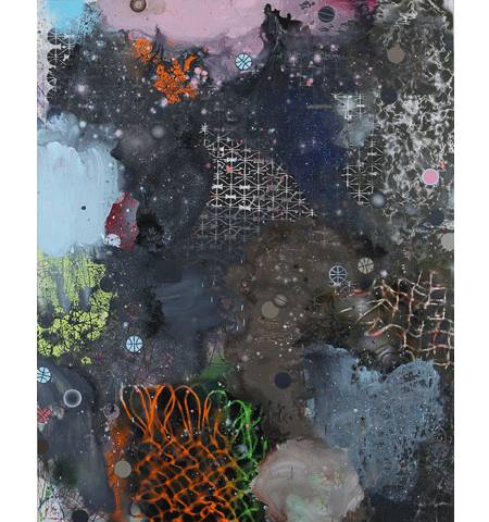 David Huffman painting titled Government Cheese