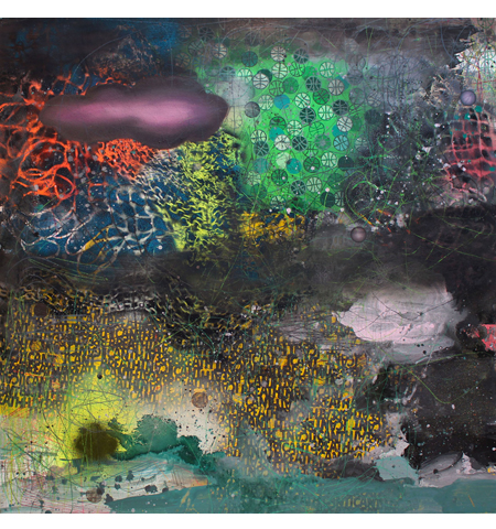 David Huffman painting titled I Can't Breathe 4