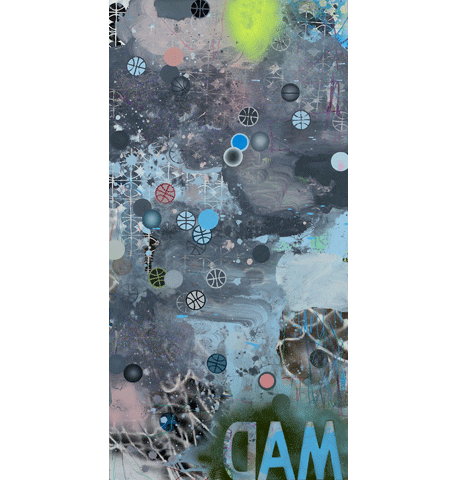 David Huffman painting titled Mad