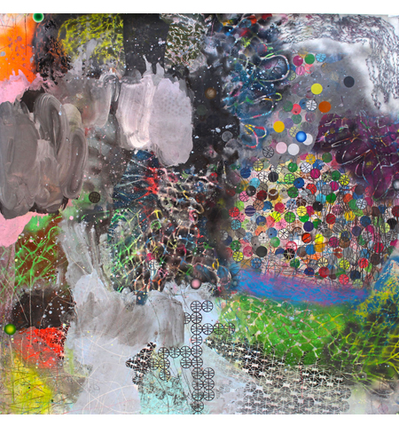 David Huffman painting titled Protest
